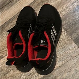 Adidas Men's Black and Red Running Shoes